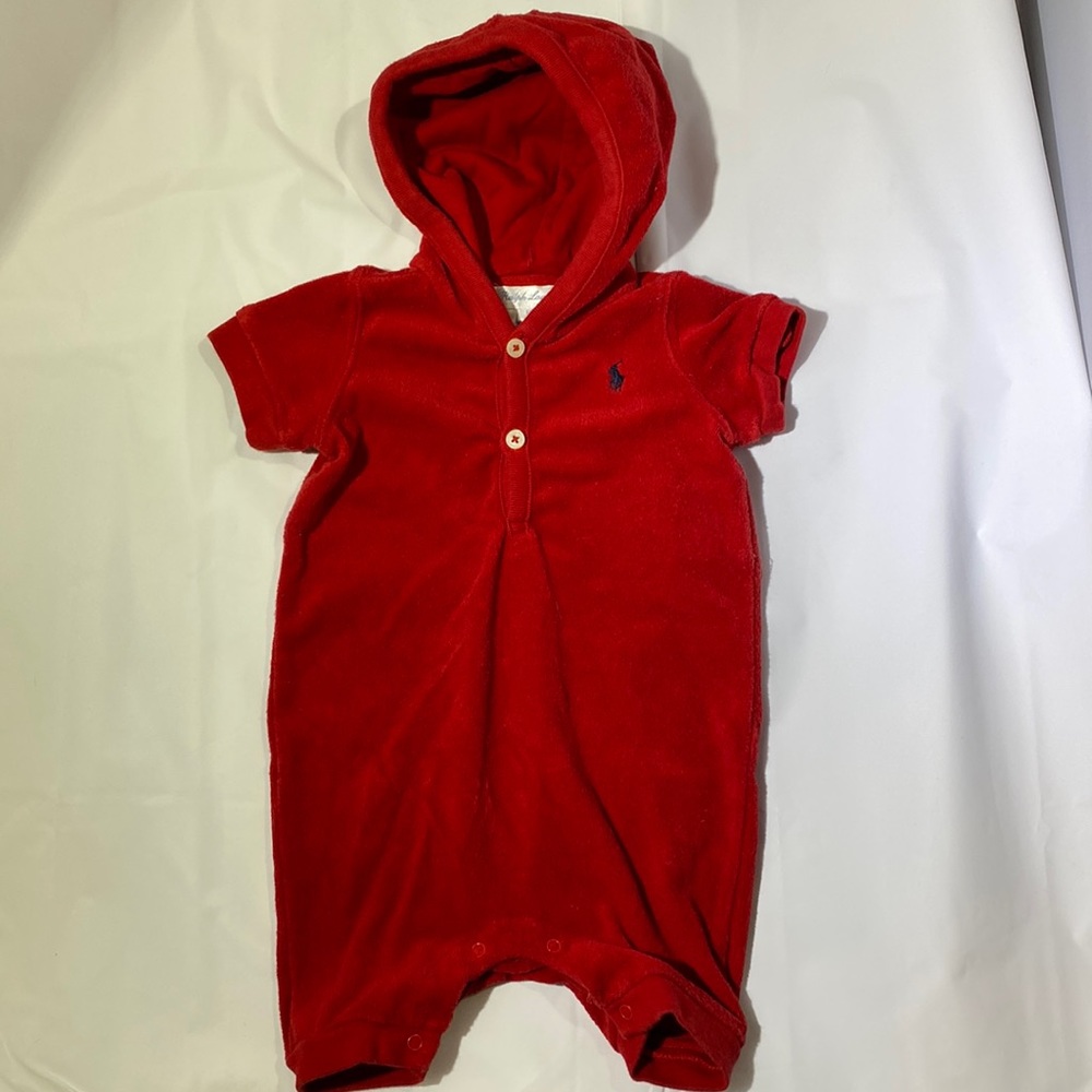 Red Terry Cloth Onezie